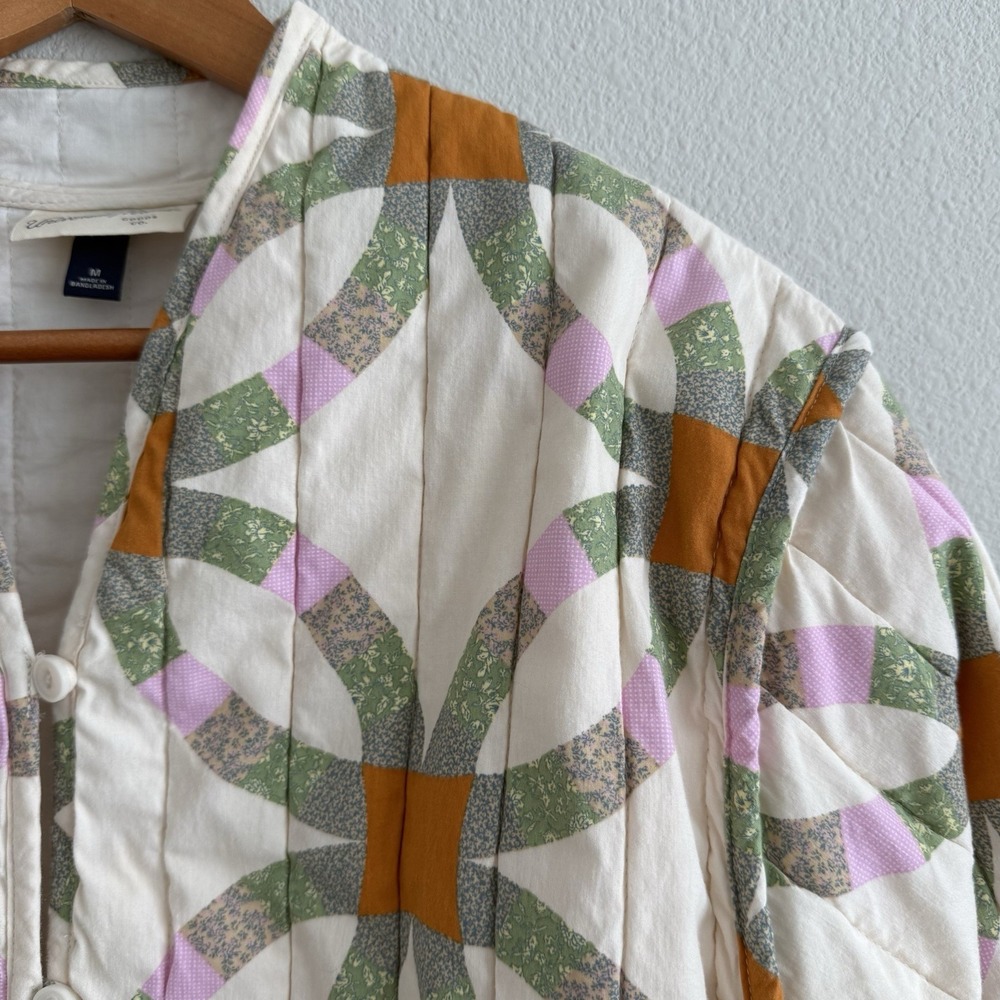 Quilted Patchwork Jacket Womens Medium Cottagecor… - image 2